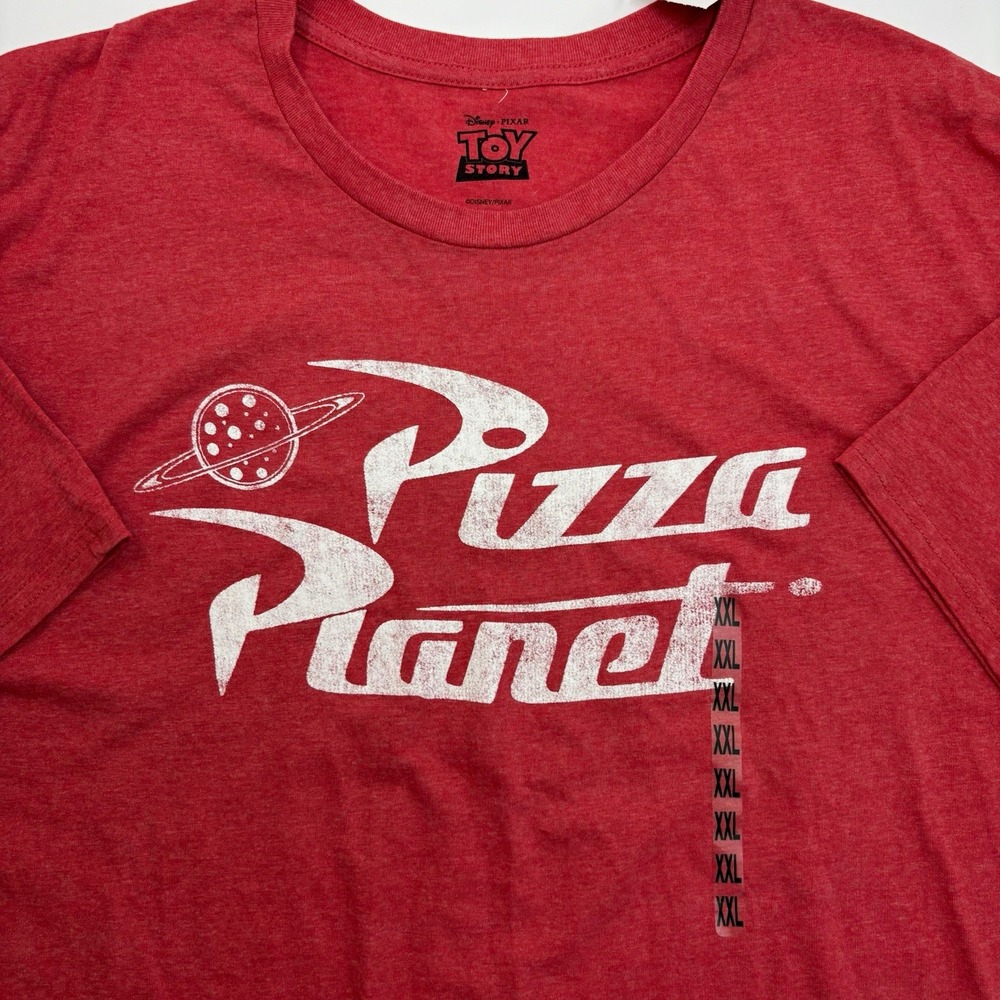 Disney Pixar Toy Story Pizza Planet Red Graphic T-Shirt Unisex 2XL PXTS0025